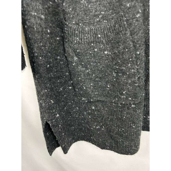Madewell Women's S Wool Blend Black Confetti Knit Classic Open Cardigan Sweater - Picture 7 of 9